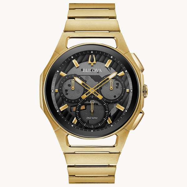 Bulova Gold Watch with Black Dial