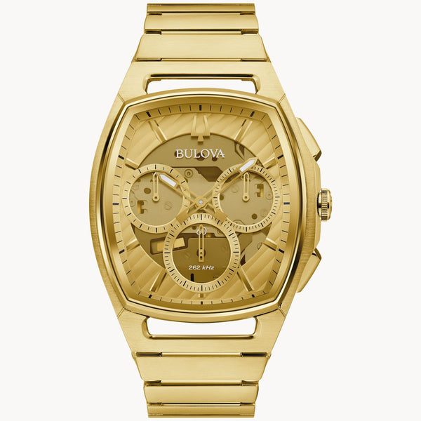 Bulova CURV Gold Watch