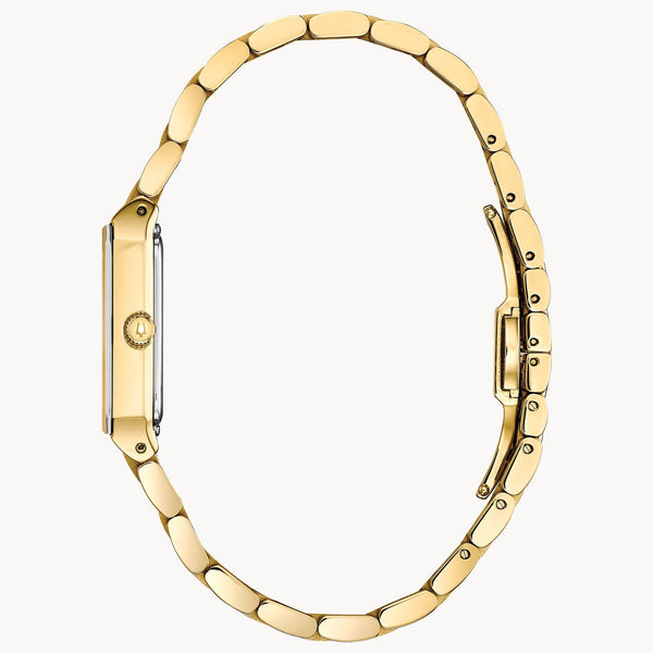 Bulova Quadra - Gold Tone Stainless Steel Watch