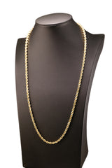 4mm Solid Rope Gold Chain