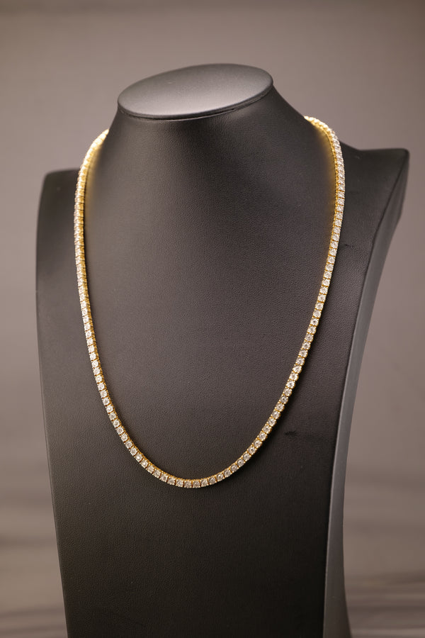 Cadena de tenis con diamantes naturales