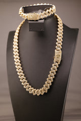 15mm CZ Edge Miami Cuban Chain