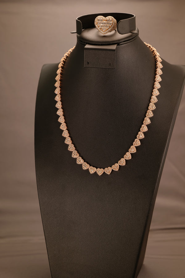 7ct Natural Diamond Heart Chockers