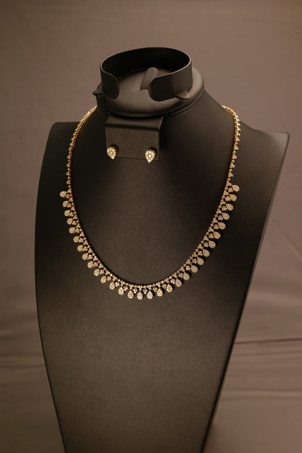 4.9ct Tear Drop Diamond Chocker - 14kt Rose Gold